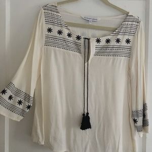 White embroidered blouse